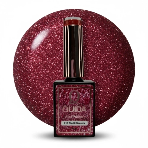 Quida Glitter Gel Starlit Secrets #210 – Burgundy Glitter Gel