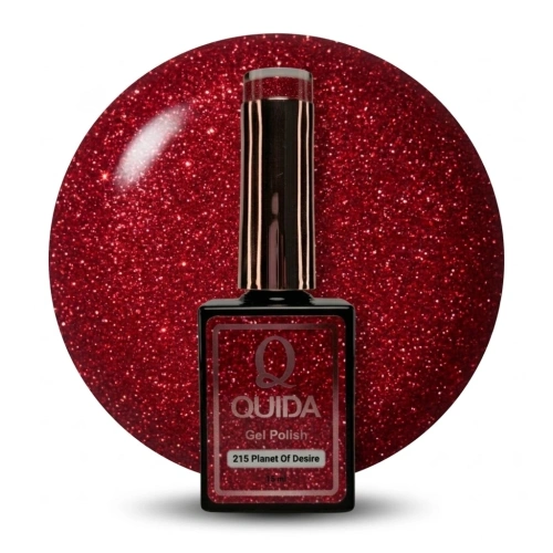 Quida Glitter Gel Planet Of Desire #215 – Bright Ruby Glitter Gel